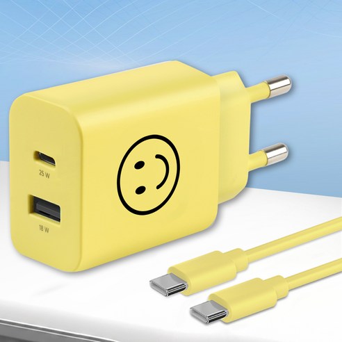 모잇 PD25W 2포트 PPS 초고속충전기 + CtoC 케이블 1.3m 이미지 3