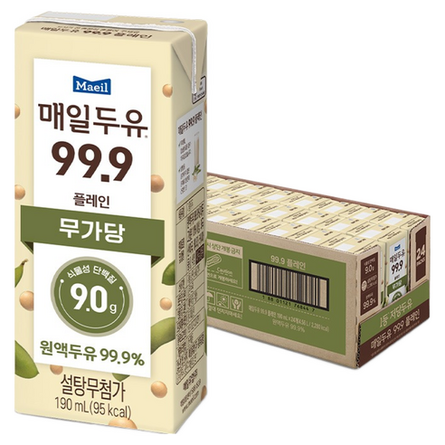 매일두유 99.9 플레인, 190ml, 24개