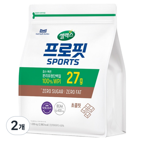 셀렉스 프로핏 프로틴 파우더 초콜릿, 1.035kg, 2개