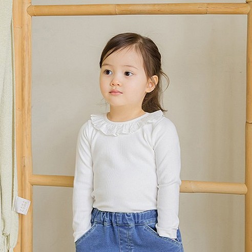 아이러브제이 유아용 리리오 레이스 골지티셔츠