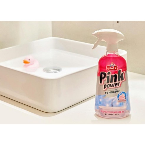 홈스타 핑크파워 욕실 찌든때 클리너 후기 분석 - 거품 제형 확인