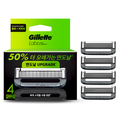 질레트랩스 정품 딥클렌징바 면도날, 4개입, 1개
