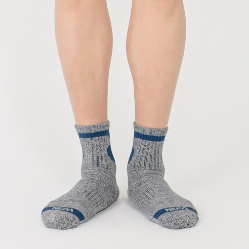 네파 남성용 쿠션 중목 양말 A타입 5족 세트 이미지 4