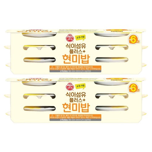 오뚜기 식이섬유 플러스 현미밥, 130g, 12개