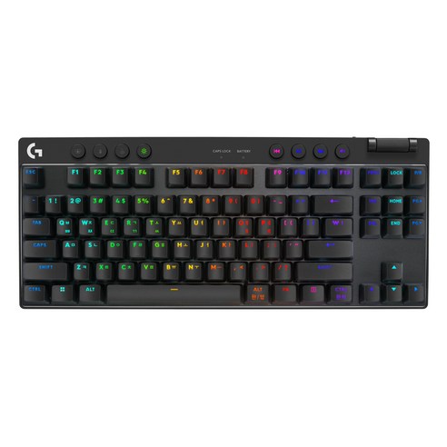 로지텍 PRO X TKL LIGHTSPEED 무선 게이밍 리니어 키보드, 블랙, PRO X TKL 블랙 리니어 적축, 적축