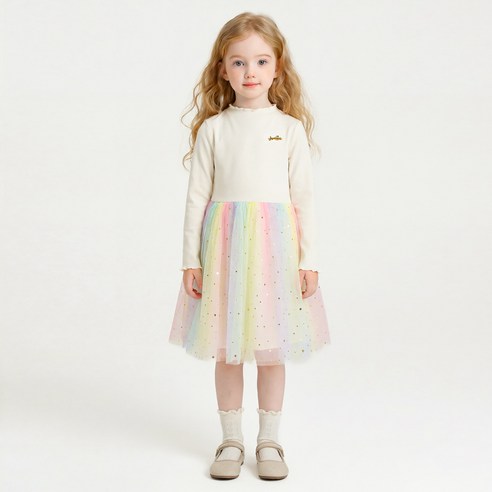 앤디애플 아동용 리틀프린세스 무지개샤 원피스