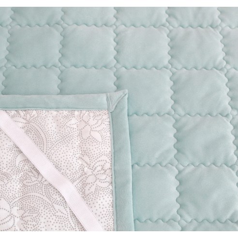 보몽드 마이크로화이버 극세사 고정밴드 누빔패드 겸 카페트 후기 분석 - 촘촘한 극세사 원단 확대