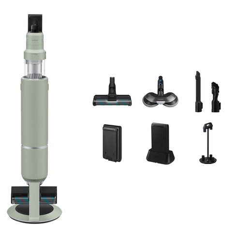 삼성전자 비스포크 제트 AI 무선 청소기 250W 고객직접설치, VS25C972DRS, 새틴 세이지 그린