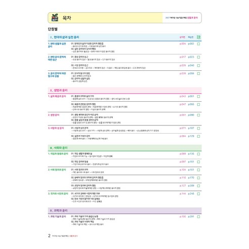 2027 마더텅 수능기출문제집 생활과 윤리 이미지 3