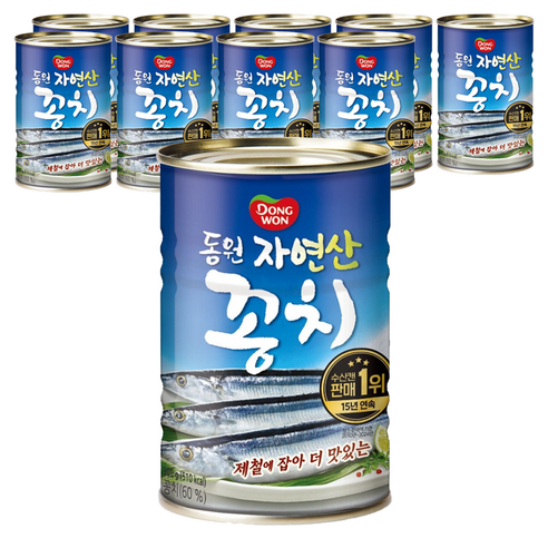 동원 꽁치 통조림, 300g, 10개