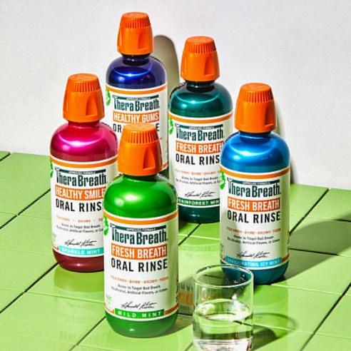 테라브레스 오랄린스 마일드민트 1L + 473ml 세트, 1473ml, 1세트 후기 분석 - 크기 비교샷