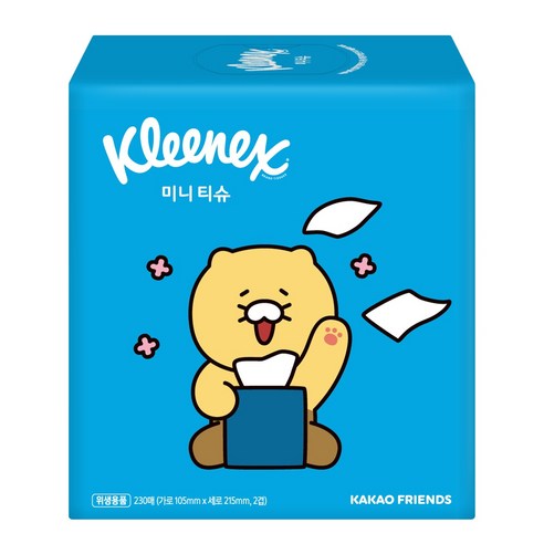 크리넥스 코튼처럼 부드러운 프리미엄 미니티슈 카카오프렌즈 후기 분석 - 캐릭터 상세 디자인