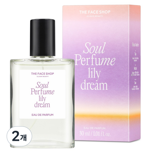 더페이스샵 소울 오 드 퍼퓸 릴리드림, 30ml, 2개