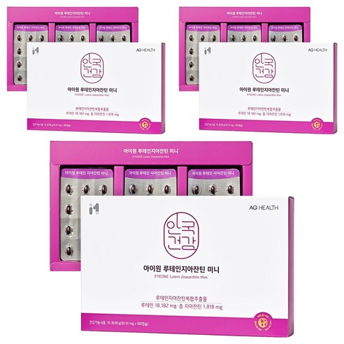 안국건강 아이원 루테인지아잔틴 미니, 180정, 3개