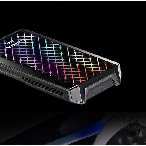 ADATA 威剛RGB外接式硬碟SE900G SSD NVME+收納套, 512GB, 黑色的- 外接