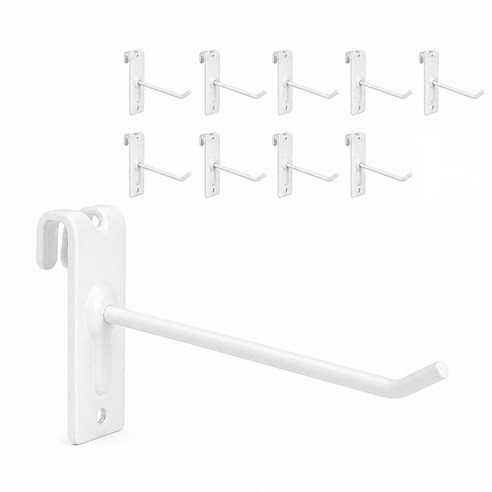 무타공 철 망 진열대 상품걸이 후크 15cm, 화이트, 10개 화이트, 10개