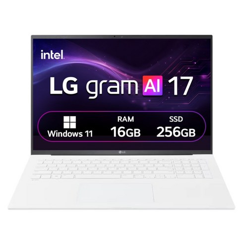 LG전자 2025 그램 AI 17 코어Ultra5, 스노우 화이트, 17Z90T-GA50K, 256GB, 16GB, WIN11 Home