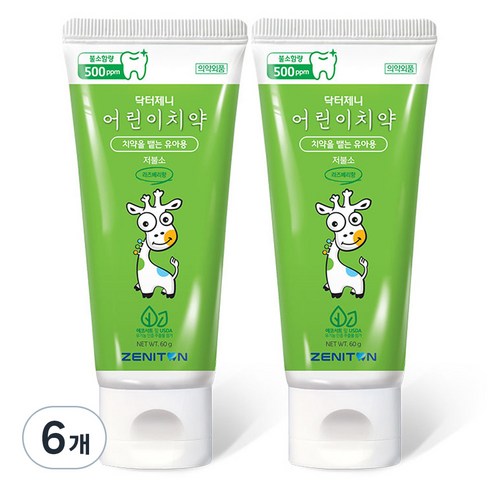 제니튼 닥터제니 어린이 치약, 60g, 1개입, 6개
