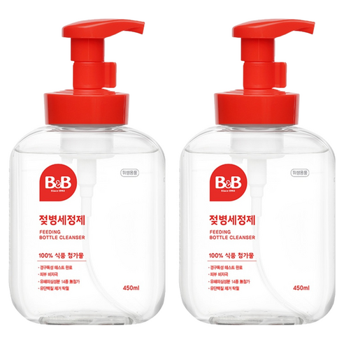 비앤비 젖병세정제 거품형, 450ml, 2개