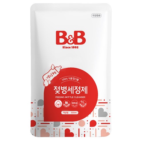 비앤비 젖병세정제 액상형 리필, 500ml, 1개