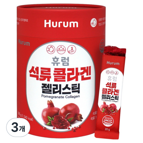 휴럼 석류 피쉬콜라겐 젤리스틱 28p, 3개, 560g