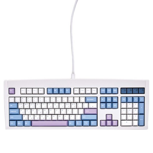 큐센 풀윤활 가스켓 마운트 유선 기계식 키보드, 퍼플축, DT35 104 8K, 블루퍼플