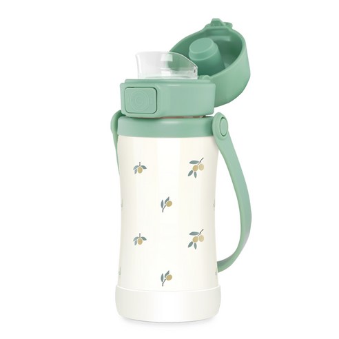 그로미미 유아용 스테인리스 텀블러 올리브, 피스타치오, 300ml, 1개