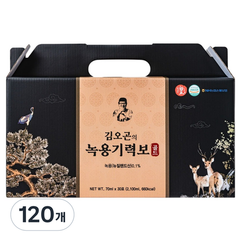 김오곤 녹용기력보 한약재 진액, 120개, 70ml