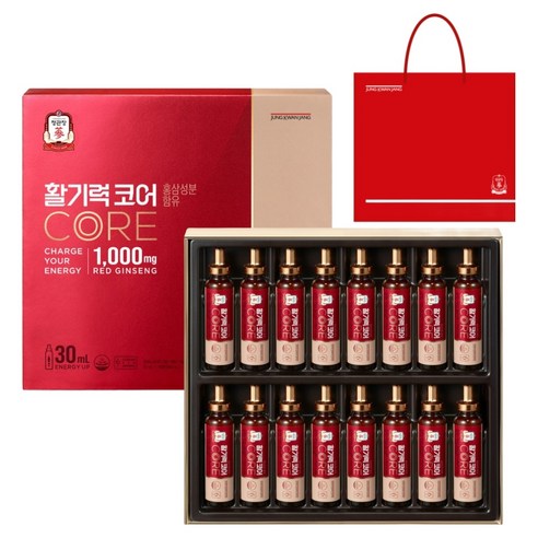 정관장 정품 활기력 코어 16p + 쇼핑백, 1세트, 30ml