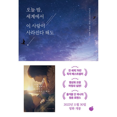 오늘 밤 세계에서 이 사랑이 사라진다 해도: 매일 기억을 잃는 너와 두 ... 솔직 독서 후기 | 읽어볼 만할까? - 상품 이미지 1
