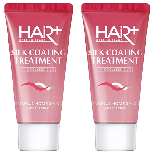 헤어플러스 실크 코팅 트리트먼트 로즈베리 머스크 향, 50ml, 2개
