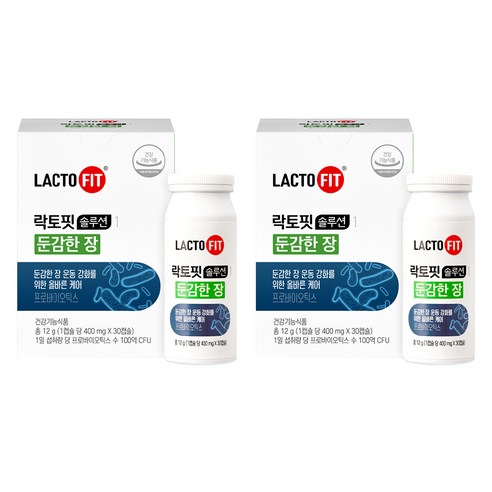 락토핏 솔루션 1 둔감한 장 유산균 12g, 30정, 2개