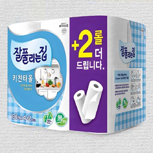 잘풀리는집 천연펄프 키친타올 130매, 12개 이미지 2