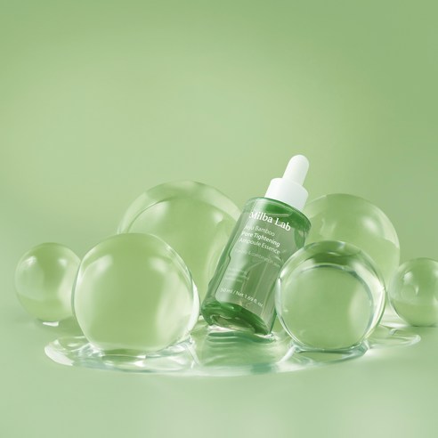 밀바랩 제주 대나무 모공 타이트닝 앰플 에센스 후기 분석 - 피부 흡수력 테스트