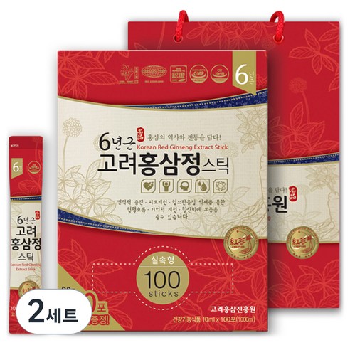 고려홍삼진흥원 6년근 고려홍삼정 스틱 타워형 + 쇼핑백 1kg, 2세트 맛있게 먹은 솔직 후기 - 대표 이미지