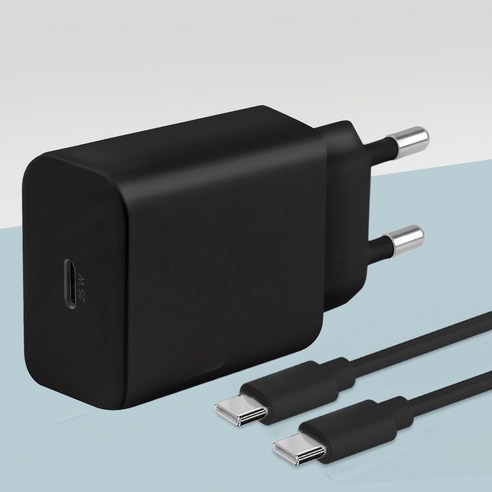 홈플래닛 25W PPS PD 3.0 초고속 충전기 + CtoC 케이블 1.2m 이미지 2