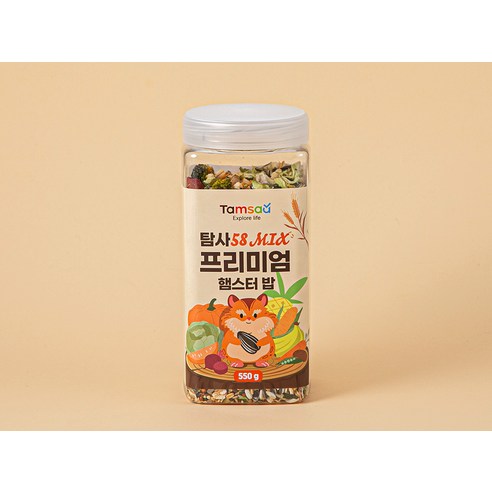 햄스터 밥, 이제 흩날림 걱정 없이 건강까지 챙기세요