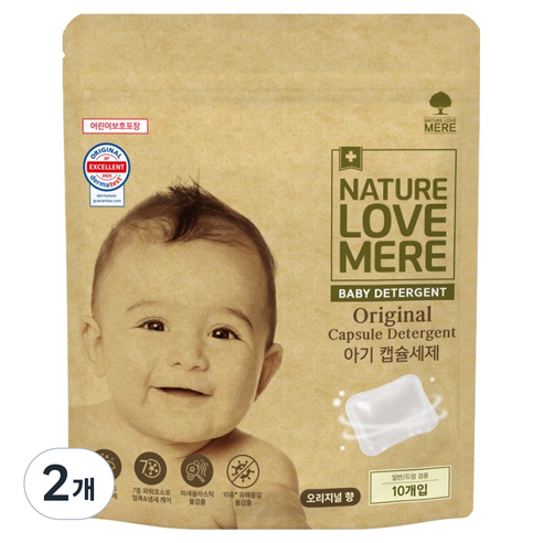 네이쳐러브메레 아기 캡슐세제 오리지널향, 2개, 10개입