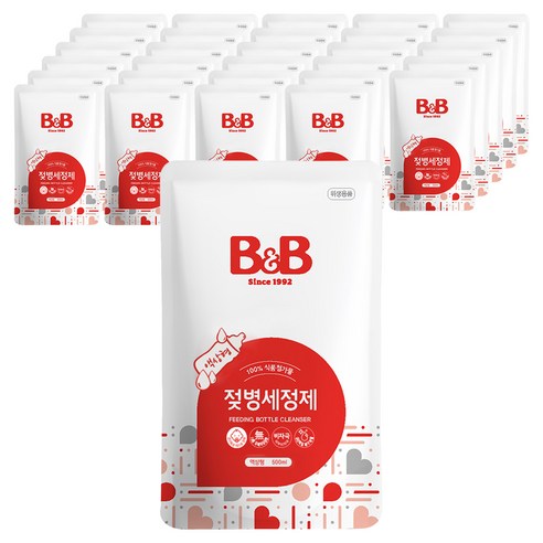 비앤비 액상형 젖병세정제 리필 허브향, 500ml, 30개