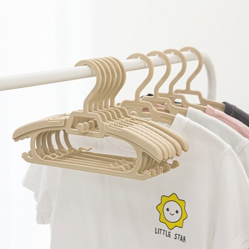 코멧 길이조절 키즈 옷걸이, 베이지, 20개