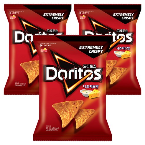 도리토스 나쵸치즈맛, 172g, 3개