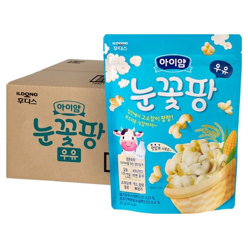 아이얌 일동후디스 아이얌 눈꽃팡, 12개, 25g, 우유