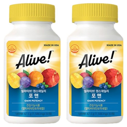 얼라이브 원스데일리 포맨 멀티비타민 30정, 2개 맛있게 먹은 솔직 후기 - 상품 이미지 1