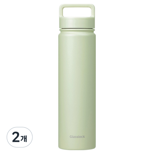 글라스락 스포티 핸들 텀블러, 페일 그린, 700ml, 2개