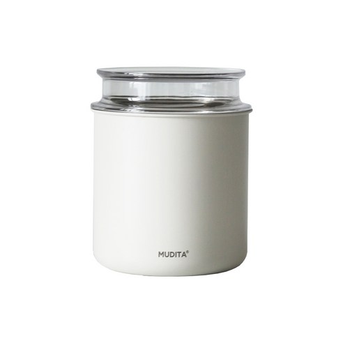 무디타 리본제이 스텐 이중 잠금 진공 원두 보관용기 700ml, 화이트샌드, 1개