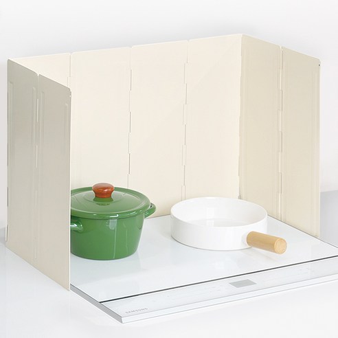 코멧 키친 접이식 레인지 가림막 아이보리 + 파우치 세트 이미지 2