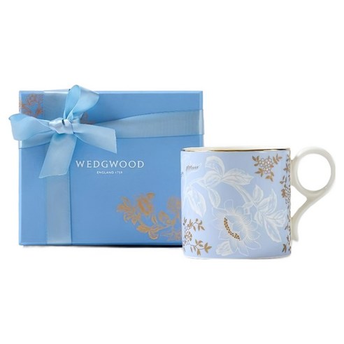 웨지우드 톤퀸 머그컵 300ml, 블루, 1개