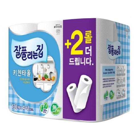 잘풀리는집 천연펄프 롤키친타올 130매, 42개 이미지 2