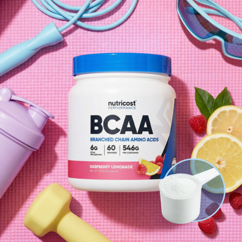 뉴트리코스트 BCAA 파우더 라즈베리 레모네이드향 546g, 1개 맛있게 먹은 솔직 후기 - 상품 이미지 2