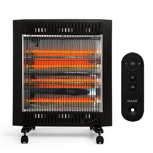 한경희생활과학 리모컨형 4단 석영관 히터, 편리하고 안전한 겨울철 난방 솔루션